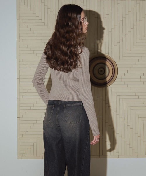 「Mili affinity」 ニットカーディガン FREE ブラウン レディース_画像4