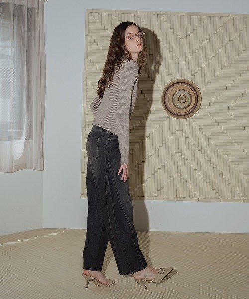 「Mili affinity」 ニットカーディガン FREE ブラウン レディース_画像5