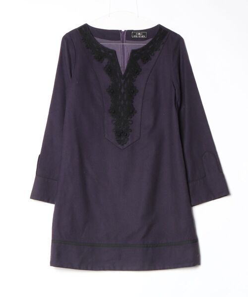 GRACE CONTINENTAL（グレースコンチネンタル） フリル長袖ワンピース