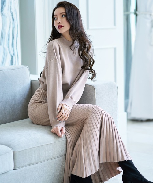 「emiriawiz」 ニットワンピース MEDIUM ベージュ レディース_画像6