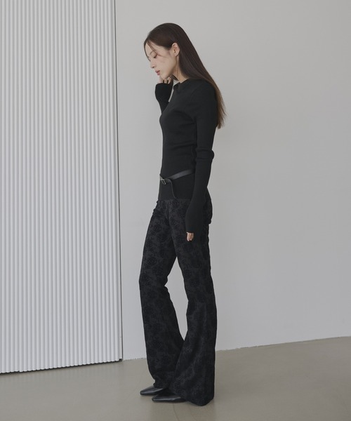 「UNE MANSION」 長袖ニット FREE ブラック レディース_画像7