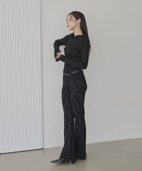 「UNE MANSION」 長袖ニット FREE ブラック レディース_画像8