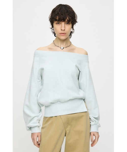 MOUSSY（マウジー） トレーナー スウェット SIDE SLIT OFF SHOULDER 
