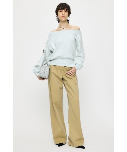 MOUSSY（マウジー） トレーナー スウェット SIDE SLIT OFF SHOULDER