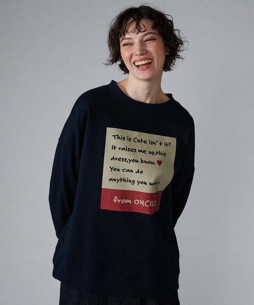 「ONCILY」 スウェットカットソー SMALL シルバー メンズ_画像5