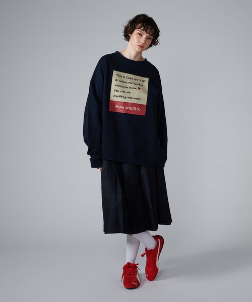 「ONCILY」 スウェットカットソー SMALL シルバー メンズ_画像6