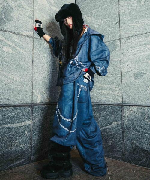 ワイドパンツ パンツ メンズ レディースの画像