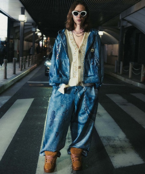 ワイドパンツ パンツ メンズ レディースの画像