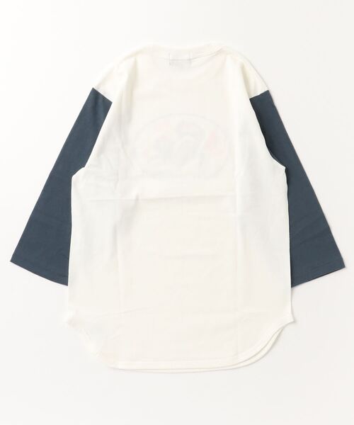「ROTAR」 7分袖Tシャツ LARGE ホワイト×ブルー メンズ_画像2