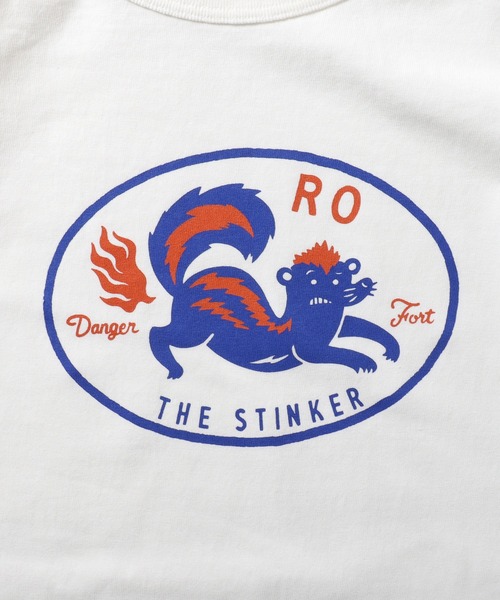 「ROTAR」 7分袖Tシャツ LARGE ホワイト×ブルー メンズ_画像5
