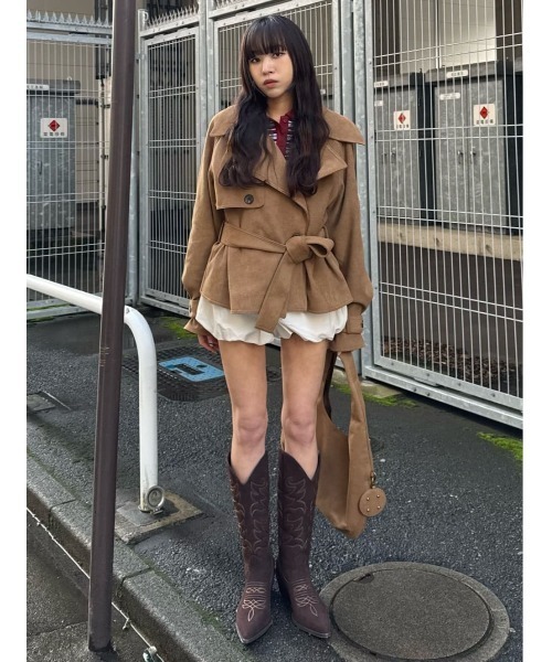 SLY（スライ） トレンチコート コート MICHIXSLY F/SUEDE S/TRENCH