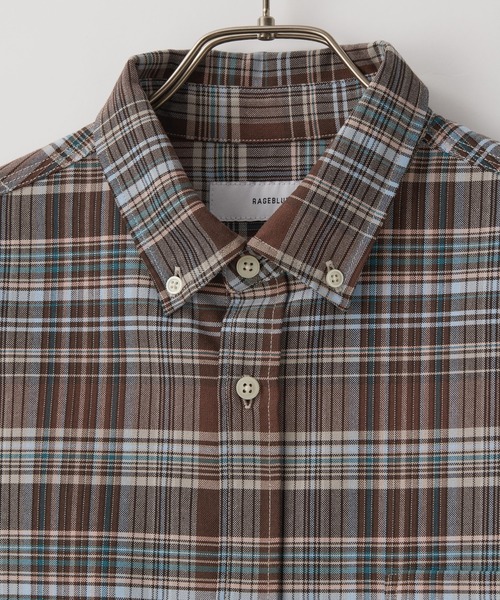 RAGEBLUE（レイジブルー） シャツ Oxford Tartan Check Button Down