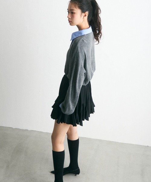 krahe（クレーエ） スカート グロッシーサテン 変形ミニスカート