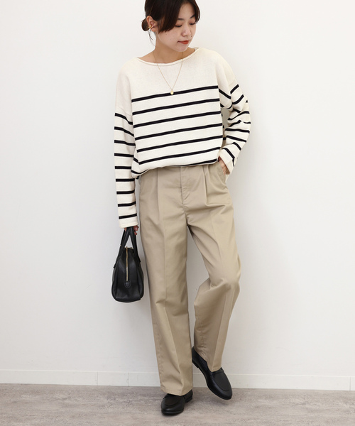 「TRICOTS JEAN MARC」 長袖ニット FREE ネイビー レディース_画像2