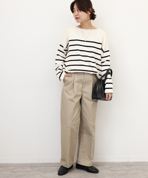 「TRICOTS JEAN MARC」 長袖ニット FREE ネイビー レディース_画像3