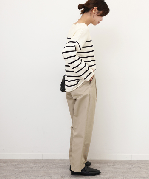 「TRICOTS JEAN MARC」 長袖ニット FREE ネイビー レディース_画像4