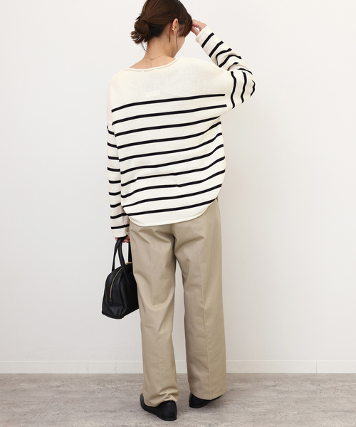 「TRICOTS JEAN MARC」 長袖ニット FREE ネイビー レディース_画像5