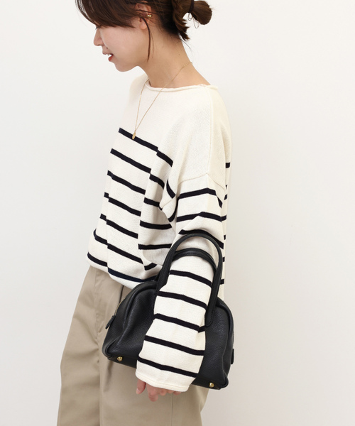 「TRICOTS JEAN MARC」 長袖ニット FREE ネイビー レディース_画像8