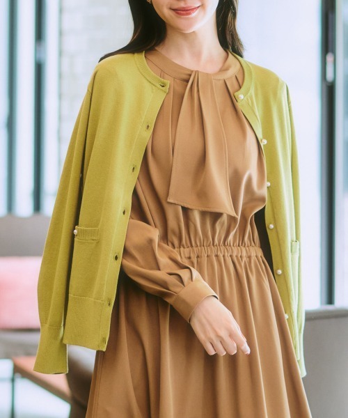 「7days Life Styling」 ニットカーディガン M 杢グレー レディース_画像5