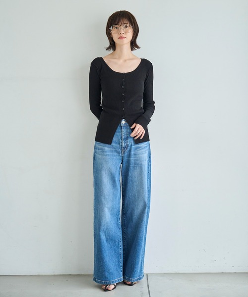 「meilmada」 ニットカーディガン FREE ブラウン レディース_画像5