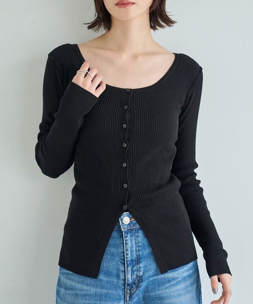 「meilmada」 ニットカーディガン FREE ブラウン レディース_画像6