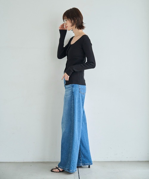 「meilmada」 ニットカーディガン FREE ブラウン レディース_画像8