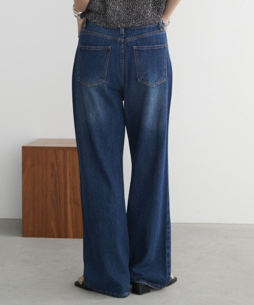 「Aunt Marie's」 デニムパンツ LARGE ネイビー レディース_画像9