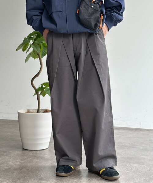 CPCM（シーピーシーエム） ワイドパンツ パンツ クロスタックベルト