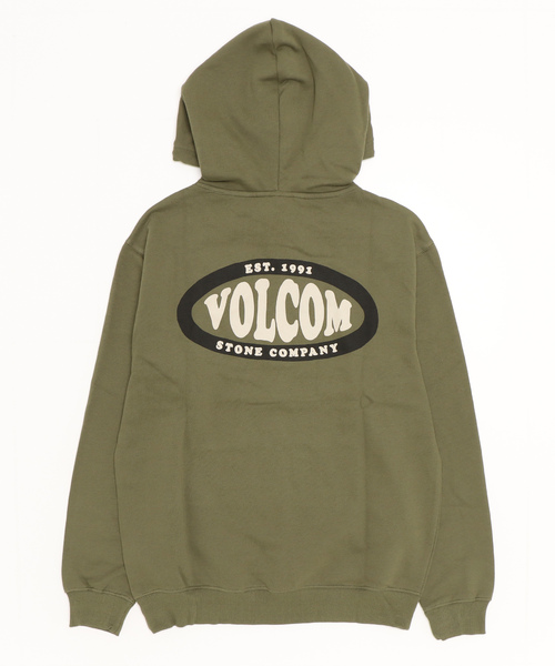 「VOLCOM」 プルオーバーパーカー L カーキ メンズ_画像2