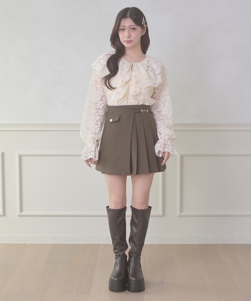 Ambre Neige（アンブルネージュ） ブラウス シャツ raffle lace blouse
