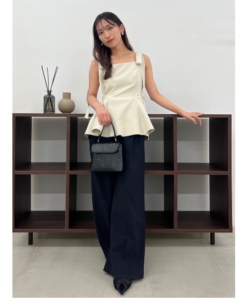 FRAY I.D（フレイ・アイディー） tシャツ 「WEB限定」リボンペプラム