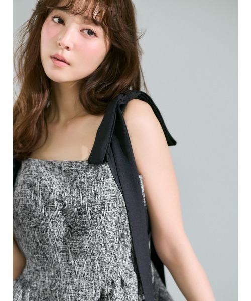 FRAY I.D（フレイ・アイディー） tシャツ 「WEB限定」リボンペプラム