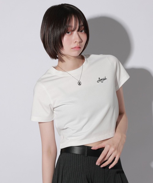「Anui」 半袖Tシャツ LARGE オフホワイト レディース_画像6