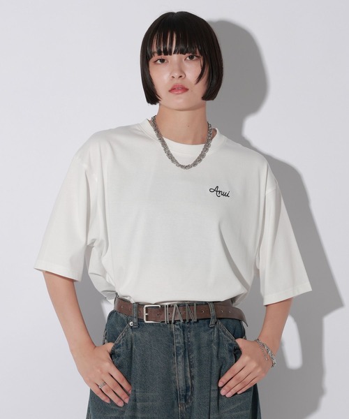 「Anui」 半袖Tシャツ LARGE オフホワイト レディース_画像9