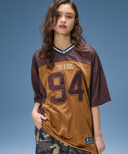 ワンピース FACE LABEL FOOTBALL TEE DRESS