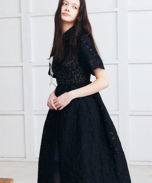 ワンピース シアージャカードドレス / Sheer Jacquard Dressの画像