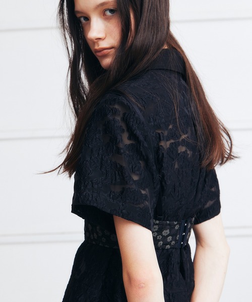 ワンピース シアージャカードドレス / Sheer Jacquard Dressの画像
