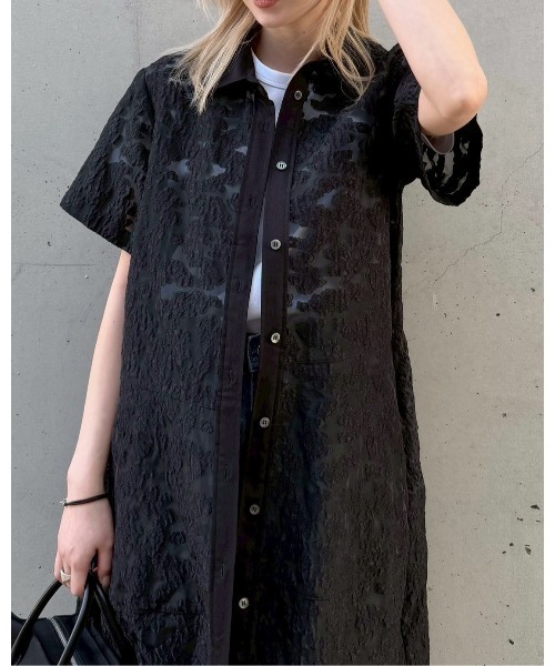 ワンピース シアージャカードドレス / Sheer Jacquard Dressの画像