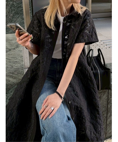 ワンピース シアージャカードドレス / Sheer Jacquard Dressの画像