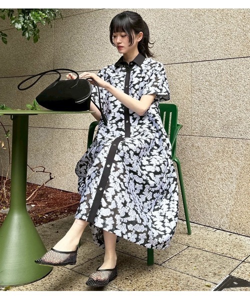 ワンピース シアージャカードドレス / Sheer Jacquard Dressの画像