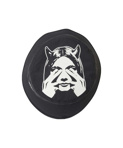 ヒステリックグラマー　ロゴ刺繍 アドベンチャーハット HYSTERIC GLAMOUR（ヒステリックグラマー） HYSTERIC