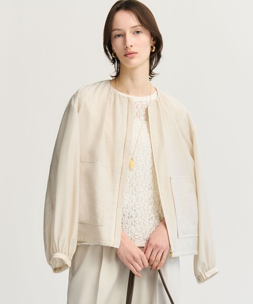 新品未使用　自由区　ベージュ シャツジャケット　ブルゾン　アウター　羽織り JIGGYS SHOP（ジギーズショップ） ブルゾン アウター 撥水スタンド
