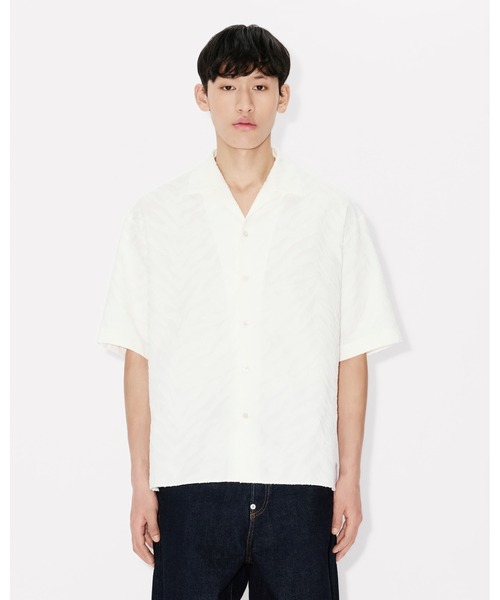 シャツ 'KENZO Tiger' ハワイアン ショートスリーブ シャツ イン コットン ジャカード メンズの画像