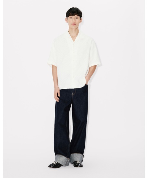 シャツ 'KENZO Tiger' ハワイアン ショートスリーブ シャツ イン コットン ジャカード メンズの画像
