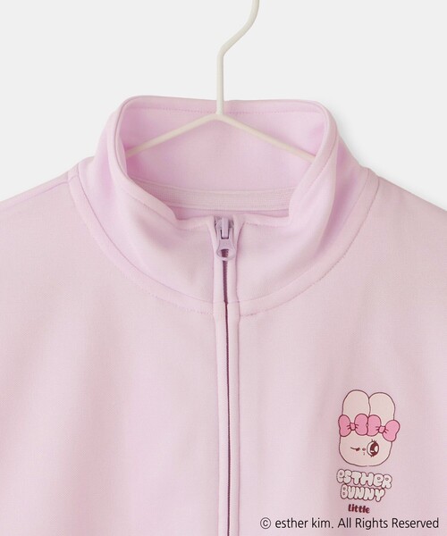USHHジッパー付きのピンクジャージロンパース　XS ROPE' PICNIC（ロペ ピクニック） ジャージ 「Esther Bunny Little