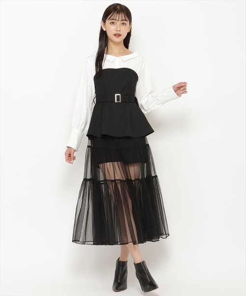 「REDYAZEL」 長袖ワンピース SMALL ライトグレー レディースの画像