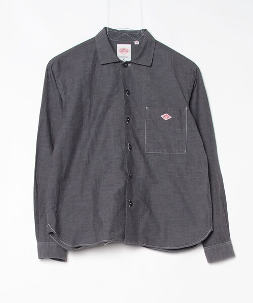 Danton（ダントン） 長袖シャツ 34 グレー レディース : ZOZOTOWN