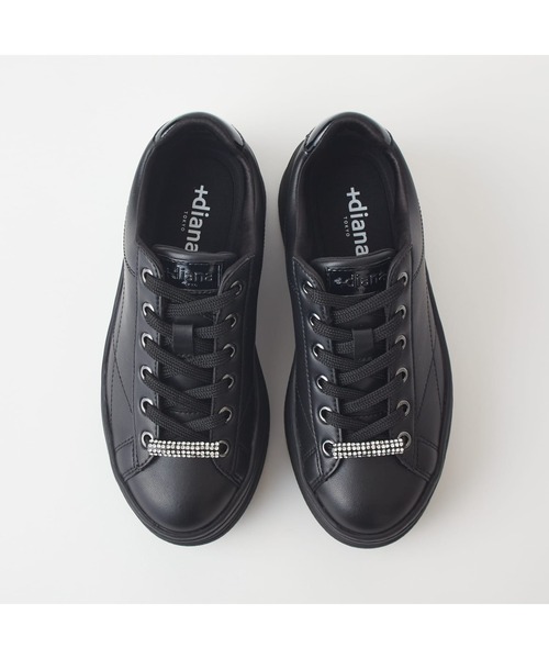 「+diana」 ローカットスニーカー 21.5cm ブラック レディース_画像3