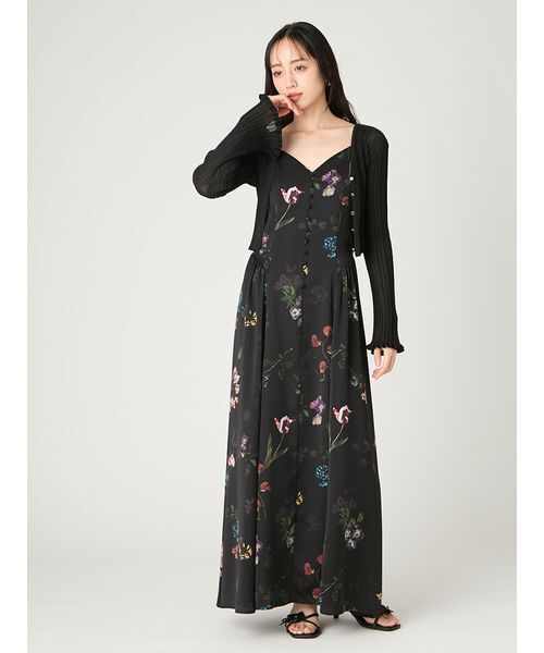 【美品/正規品】FRAY I.D フレイアイディー ボタニカル キャミワンピ S FRAY I.D（フレイ・アイディー） ワンピース 「00サイズあり