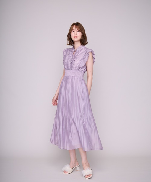 MISCH MASCH ピコフリルプリーツワンピース MISCH MASCH（ミッシュマッシュ） ワンピース 2026春夏新作 ピコフリル